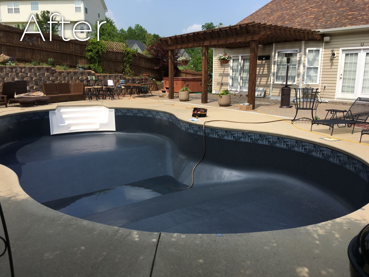 After: liner replacement for sport pool